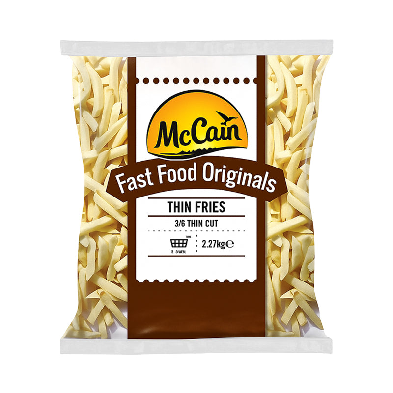 McCain Fast Food Originals (3/8) Thin Fries/  Chips 4x2.27