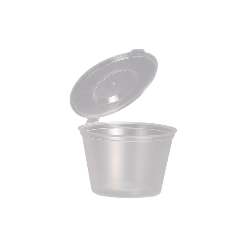 4oz hinged cups & lids 10 x 100