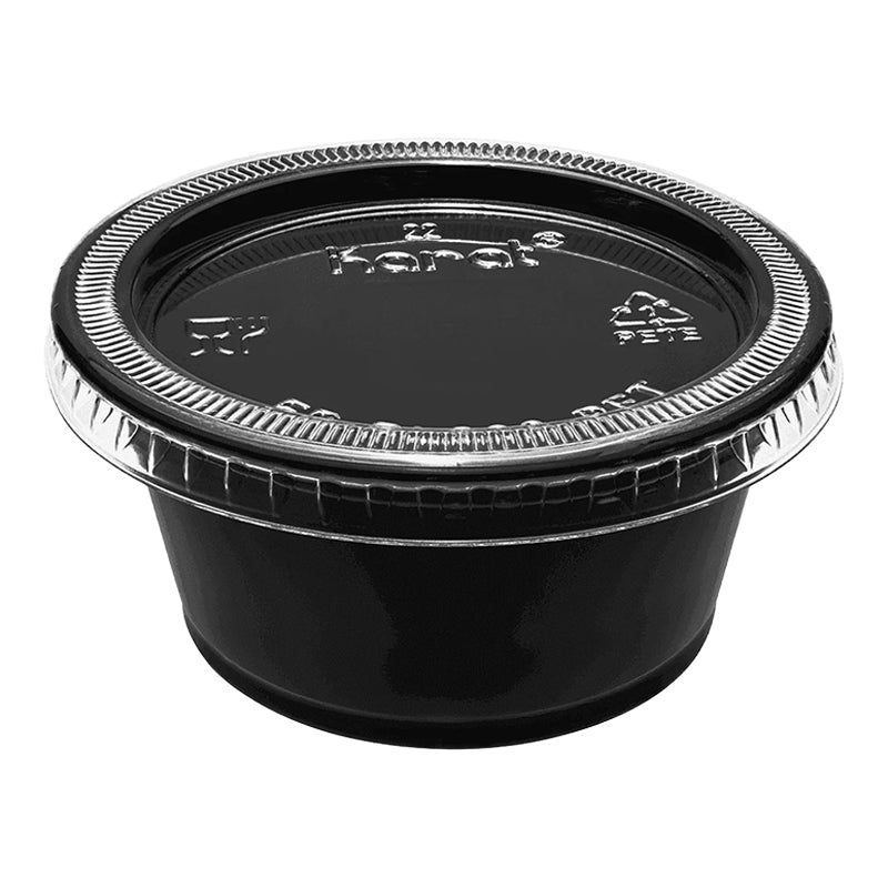 BLACK STALLION 2OZ CUPS N LIDS