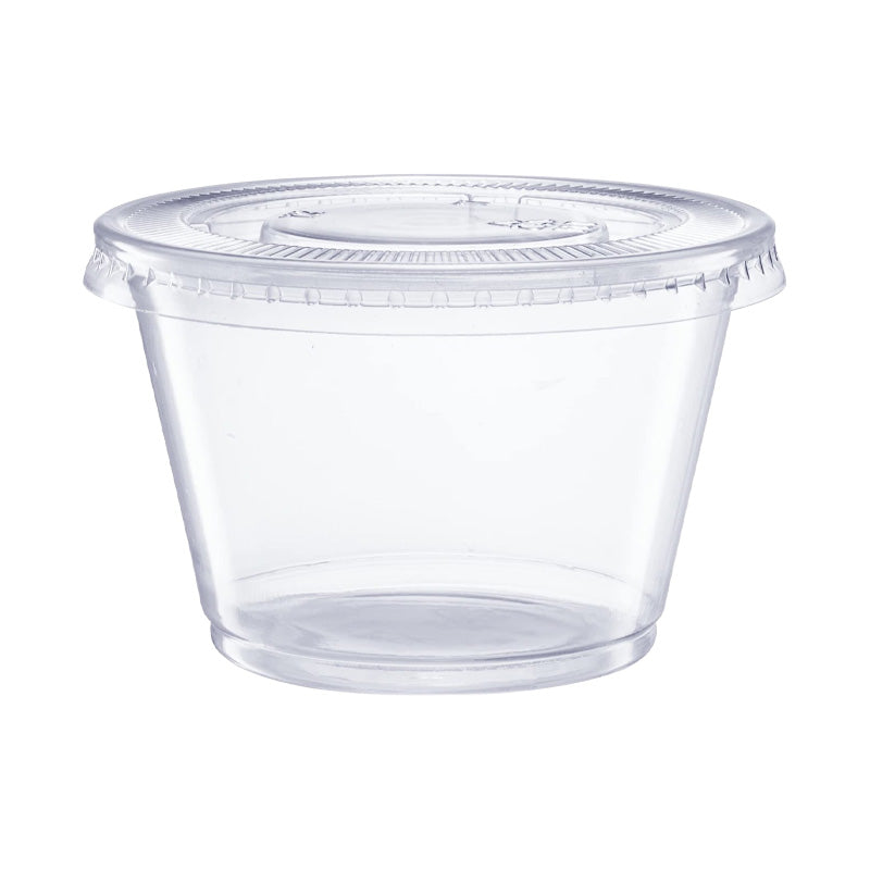 Jj 4oz heavy duty microwave plastic clear cups wit