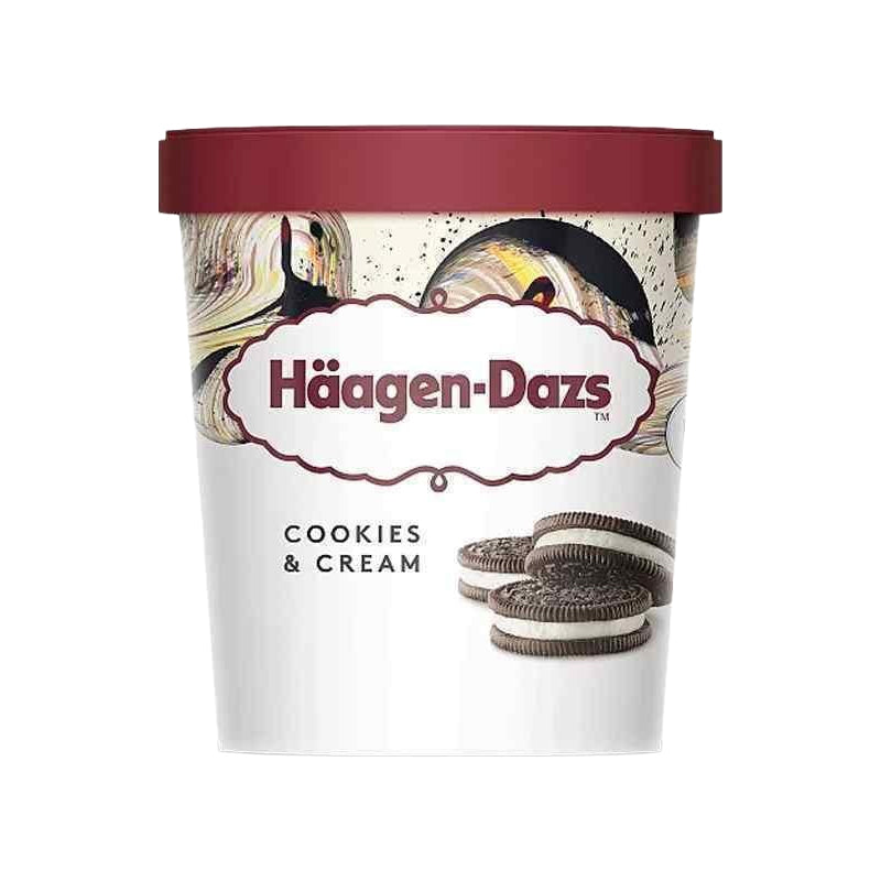 Haagen Dazs Cookies & Cream Ice Cream-8x460ml