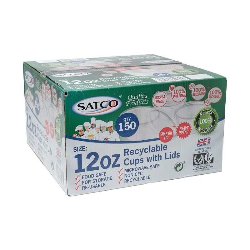 SATCO 12OZ CUP N LIDS  x 150