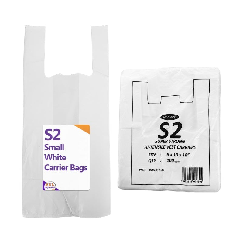 S2 vest carrier plastic bags 20 x 90
