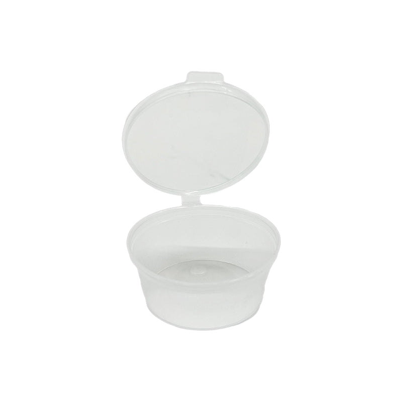 2OZ HINGED CUPS & LIDS X 100