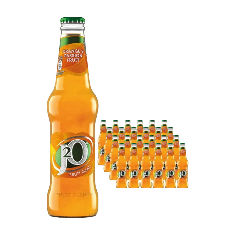 J2o orange & passion fruit glass bottle-24x275ml
