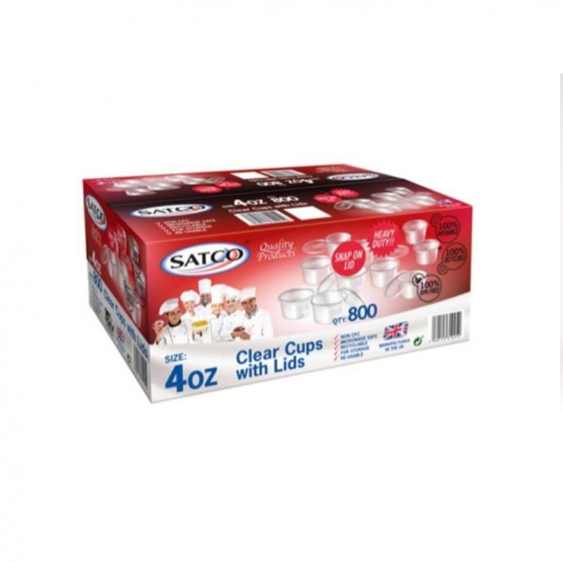 SATCO 4OZ CUP N LIDS x 800