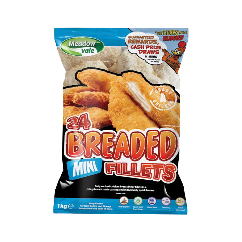 MEADOW VALE BREADED MINI FILLET  STRIPS 1KG