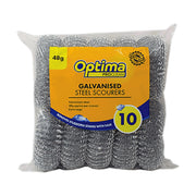 Optima galvanised steel scourers-1x10