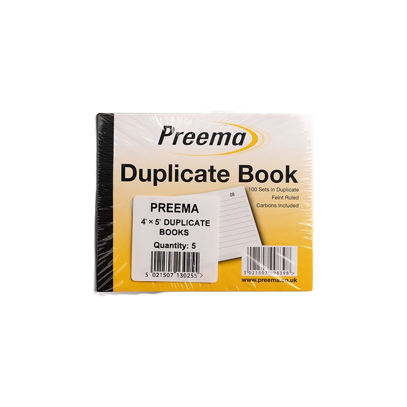 Duplicate 4" x 5" stock books x 5