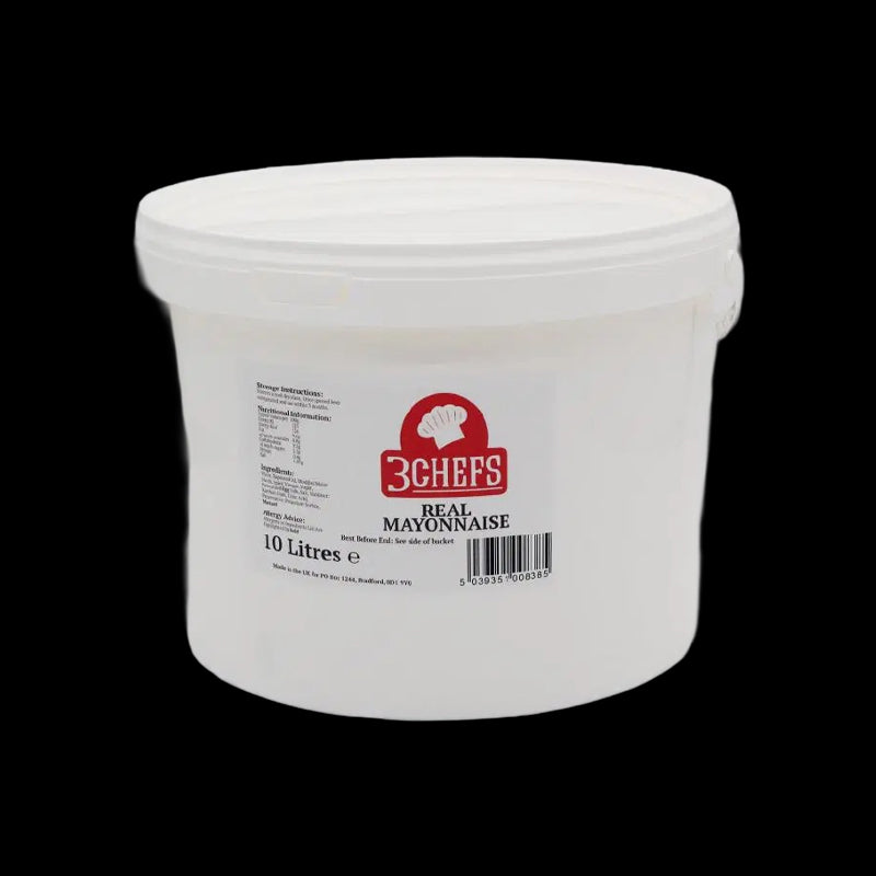 3 CHEF WHITE BUCKET MAYONNAISE 10LTR