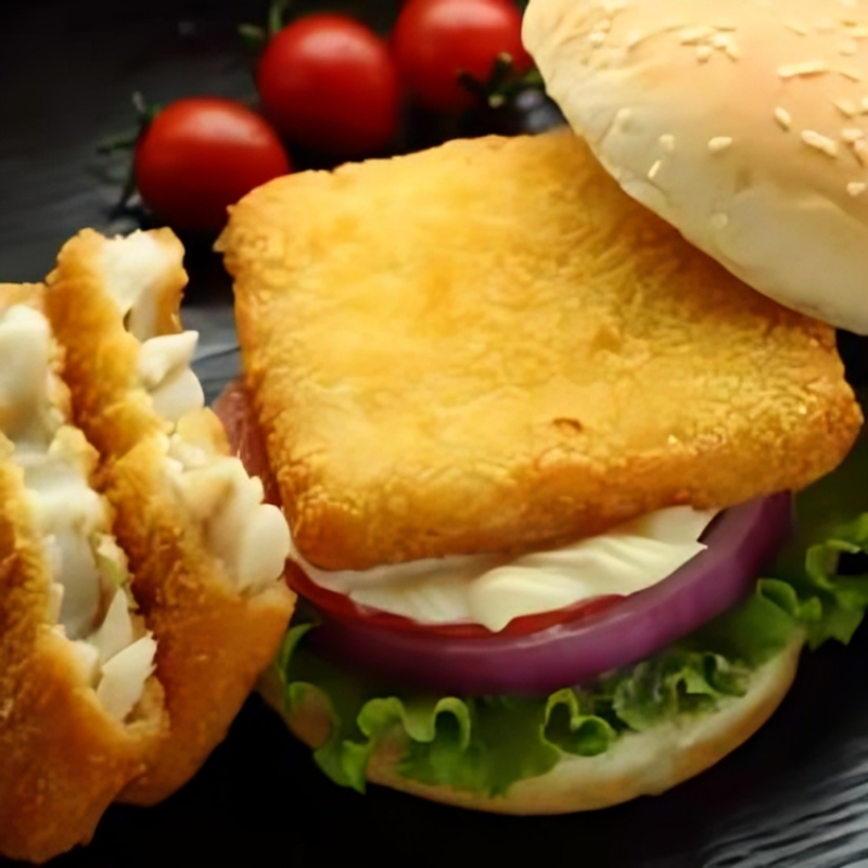 Fish burger cod square portions 30x100g